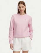 Lacoste Дамски суичър розов памук-полиестер дълъг ръкав Розово
