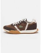 Lacoste Кожени спортни обувки с равна платформа - Кафяв