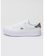 Lacoste Кожени спортни обувки Ziane с равна подметка - Златист/Бял