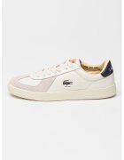 Lacoste Маратонки BaseShot Pro с велур - Мръснобял/Сиво-бежов