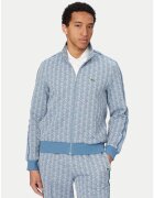 Lacoste Мъжка блуза - синя - стандартна кройка - цип - полиестер-памук