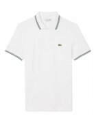 Lacoste Мъжка тениска - Поло regular fit - Бял/Зелен - Памук
