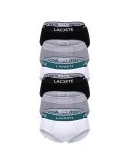 Lacoste Слипове с лого - 6 чифта - Бял/Черен/Сив