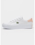 Lacoste Спортни обувки с равна платформа и лого - Бял/Розова сьомга