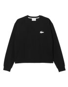 Lacoste Суитшърт с овално деколте и лого - Черен
