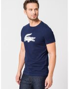 Lacoste Тениска на лога - Бял/Тъмносин
