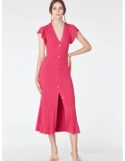 Lara Wear Рокля с къси ръкави и копчета - Аметист