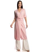 Lara Wear Застъпена жилетка от мерино - Пастелнорозов