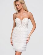 Larica Rochie cocktail mini cu bust ajustat și fustă înflorată