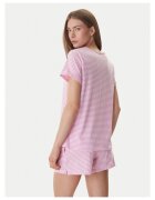 Lauren Ralph Lauren Дамска пижама 60% памук/40% вискоза на райета розова