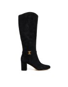 Lauren Ralph Lauren Дамски ботуши естествена кожа черен класически ток закопчаване с цип