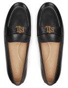Lauren Ralph Lauren Дамски мокасини естествена кожа черен синтетичен материал