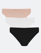 LC WAIKIKI Бикини - 3 чифта Бял/Черен/Бежов
