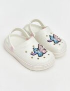 LC WAIKIKI Бляскаво сабо с отворена пета и тема Stitch Бял/Лилав/Светлосин