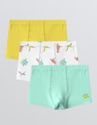 LC WAIKIKI Боксерки с памук 3 чифта Бял/Жълт/Ментово зелено