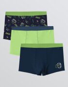 LC WAIKIKI Боксерки с памук 3 чифта Зелен/Син