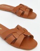LC WAIKIKI Чехли от еко кожа Карамел