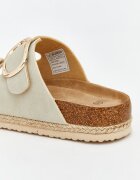 LC WAIKIKI Чехли от еко кожа с каишка с тока Светло бежово