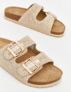 LC WAIKIKI Чехли с бродерии и каишка с тока Бежов