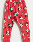 LC WAIKIKI Дълга пижама Minnie Mouse Xmas Червен/Черен
