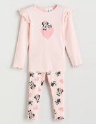 LC WAIKIKI Дълга пижама с принт на Minnie Mouse Праскова