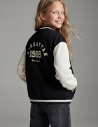 LC WAIKIKI Двуцветно яке бомбър Бял/Черен