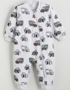 LC WAIKIKI Гащеризон с памук с фигурален принт Кафяв/Светло сив/Зелени аспержи
