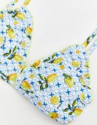 LC WAIKIKI Горнище на бански с десен с лимон Жълт/Син