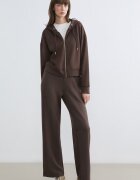 LC WAIKIKI Худи с цип Тъмнокафяв