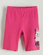 LC WAIKIKI Капри с принт Minnie Mouse Фуксия/Избеляло черно/Бял