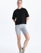 LC WAIKIKI Къс клин с висока талия Сив меланж