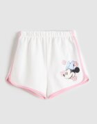 LC WAIKIKI Къс памучен панталон с принт на Minnie Mouse Бял/Розово