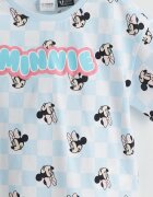 LC WAIKIKI Къса памучна пижама с десен Minnie Mouse Пастелносин/Избеляло черно/Бял