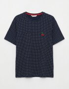 LC WAIKIKI Къса пижама на точки с връзки Бял/Ултрамарин синьо/Аленочервен