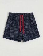 LC WAIKIKI Къса пижама на точки с връзки Бял/Ултрамарин синьо/Аленочервен
