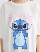LC WAIKIKI Къса пижама с принт Stitch Бял/Пастелнорозов/Кралско Синьо