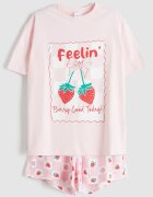 LC WAIKIKI Къса пижама с принт Светлорозов
