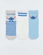 LC WAIKIKI Къси чорапи Stitch - 3 чифта Бял/Син