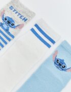 LC WAIKIKI Къси чорапи Stitch - 3 чифта Бял/Син