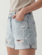 LC WAIKIKI Къси дънки с протити зони Ледено синьо