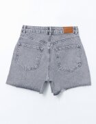 LC WAIKIKI Къси слим дънки с протрити зони Светло сив