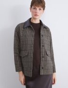 LC WAIKIKI Късо палто на каре Кафяв/Бежов