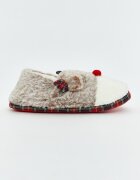 LC WAIKIKI Коледни домашни пантофи Бял/Бежов