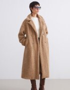 LC WAIKIKI Мъхест дълъг тренч с копчета Карамел
