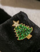 LC WAIKIKI Мъхести домашни пантофи Christmas с отворен връх Черен