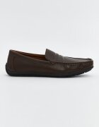 LC WAIKIKI Мокасини от еко кожа Тъмнокафяв