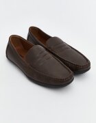 LC WAIKIKI Мокасини от еко кожа Тъмнокафяв
