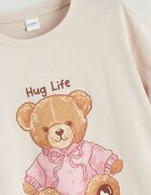 LC WAIKIKI Нощница с принт Светло бежово