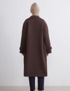 LC WAIKIKI Палто с копчета и двойни ревери Коняк кафяв