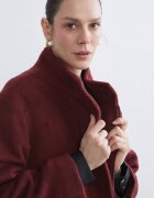 LC WAIKIKI Палто с вълна Тъмночервен